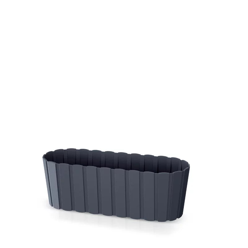 Boardee Fencycase 40 cm Anthracite — stylowa doniczka balkonowa na wytrzymałe kwiaty na balkon słoneczny, idealna dla petunii zwisającej i mało wymagających kwiatów na słoneczny balkon.