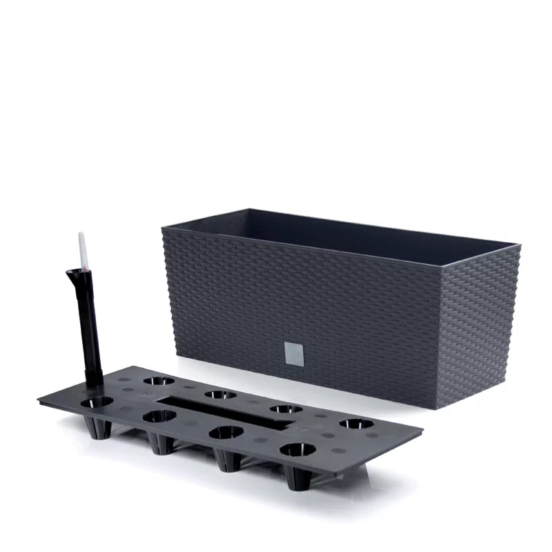 Rato-Case 50 cm Antracyt — wytrzymała donica balkonowa na kwiaty na balkon zwisające, idealna na słoneczny balkon